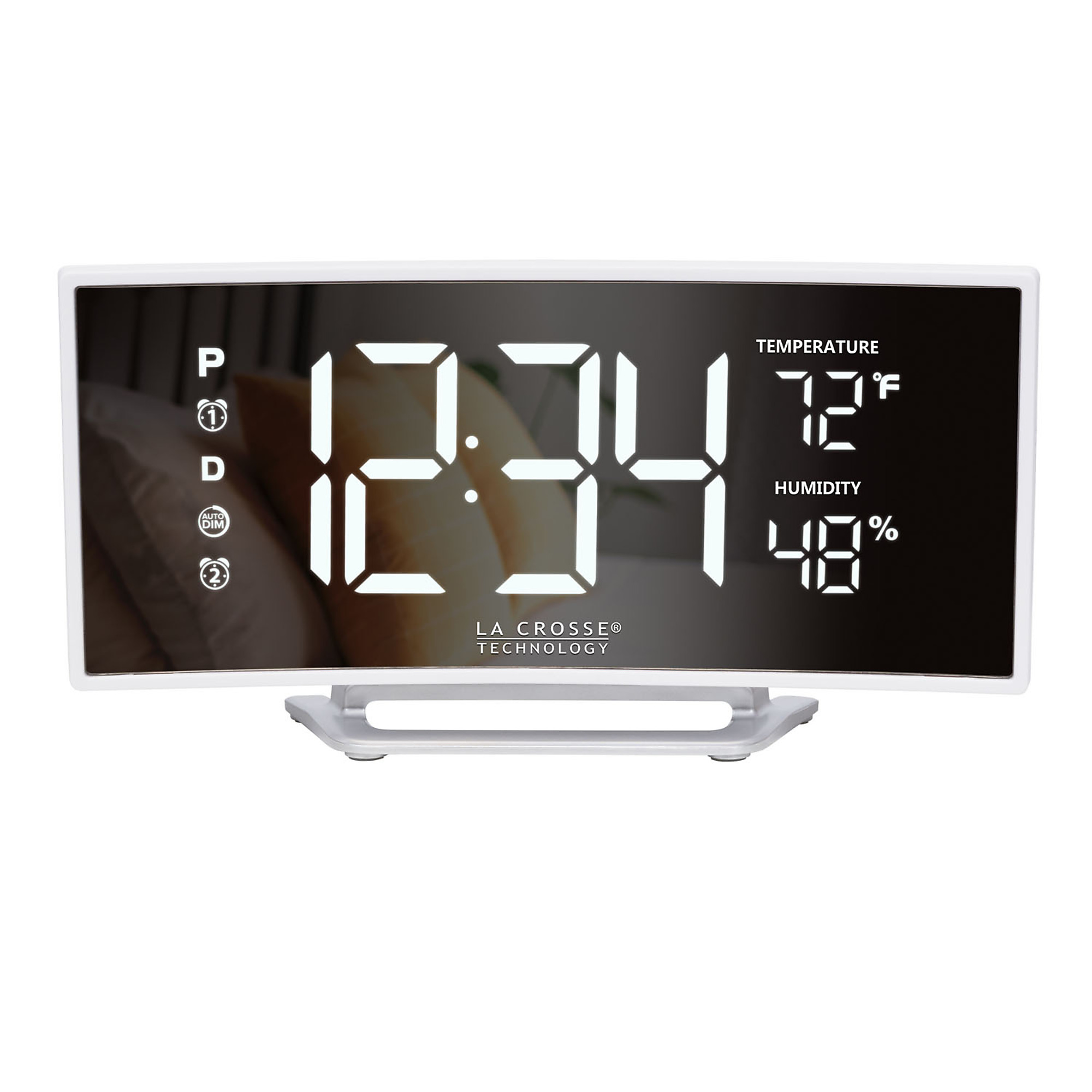LaCrosse Technology, LED Clock, Mirror, Alarm, Tempurature with USB, Model# 602-249